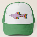 Rainbow Shark Trucker Hat at Zazzle