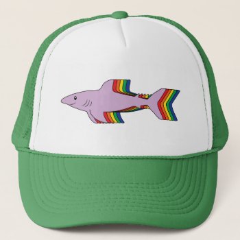 Rainbow Shark Trucker Hat by Zoomages at Zazzle