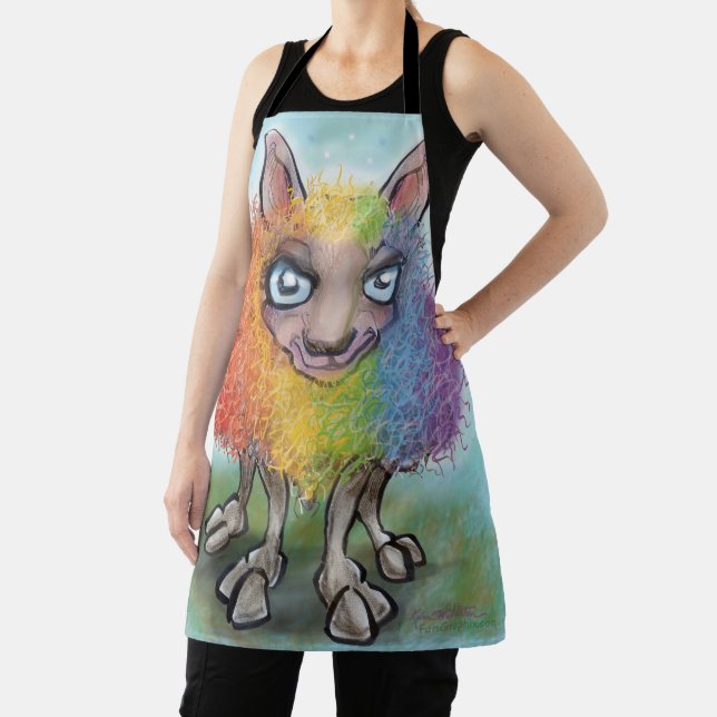 Rainbow Sheep Apron (Insitu)