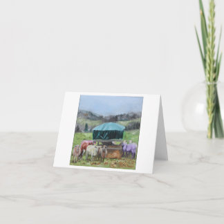 Rainbow Sheep blank cards