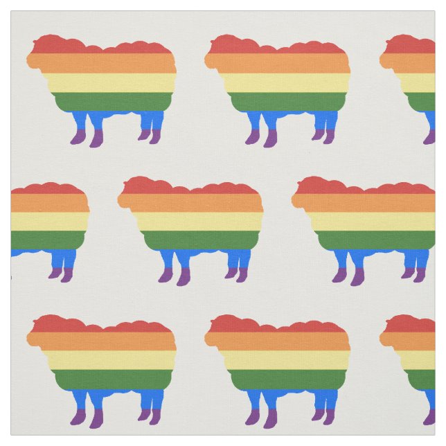 Rainbow Sheep Fabric (Swatch)