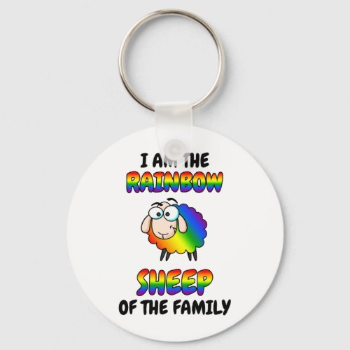 Rainbow Sheep of the Family Keychain