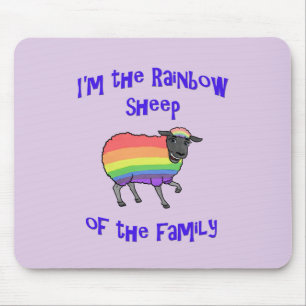 Rainbow Sheep of the Family Mouse Pad