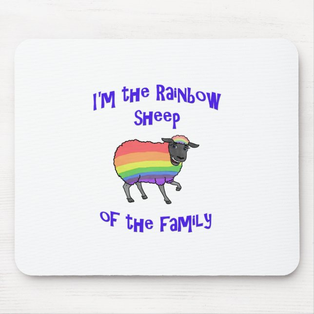 Rainbow Sheep of the Family Mouse Pad (Front)