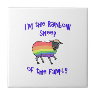 Rainbow Sheep of the Family Tile