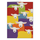 Rainbow | Sheep | overlapping design Cards (Front)