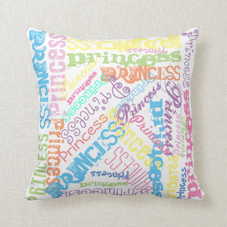 Rainbow Sherbert Color Fonts in Any Name Pillow