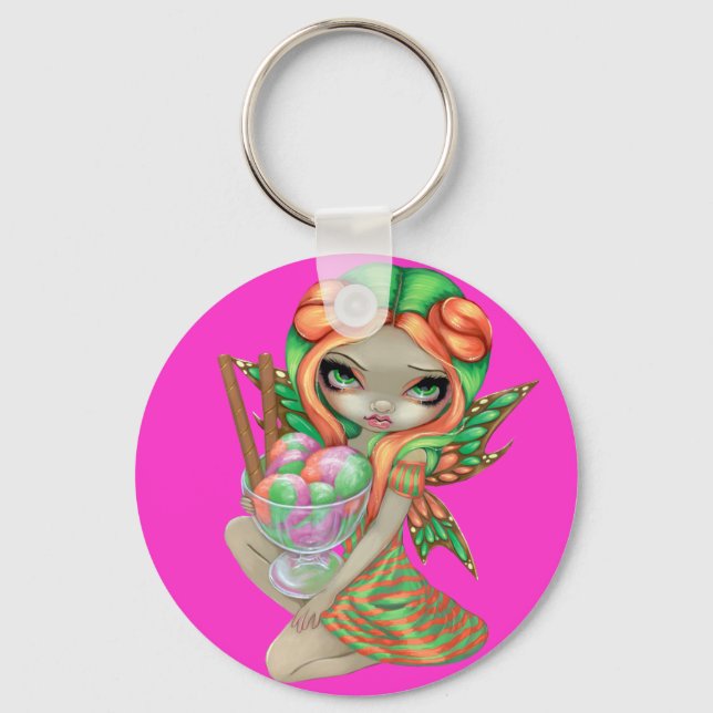 "Rainbow Sherbet Fairy" Keychain (Front)