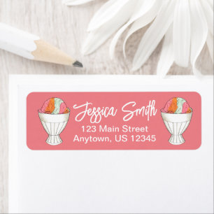 Rainbow Sherbet Ice Cream Sorbet Dessert Scoop Label
