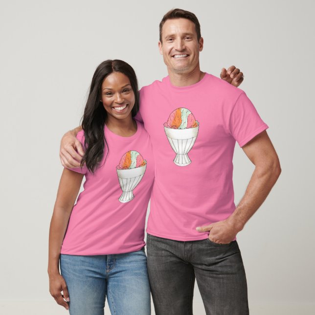 Rainbow Sherbet Ice Cream Sorbet Dessert Scoop T-Shirt (Unisex)