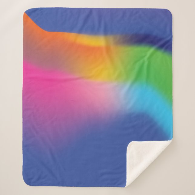 Rainbow Sherpa Blanket (Front)