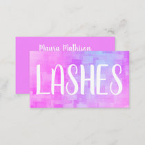 Rainbow Shimmer Makeup Artist Lashes Business Card