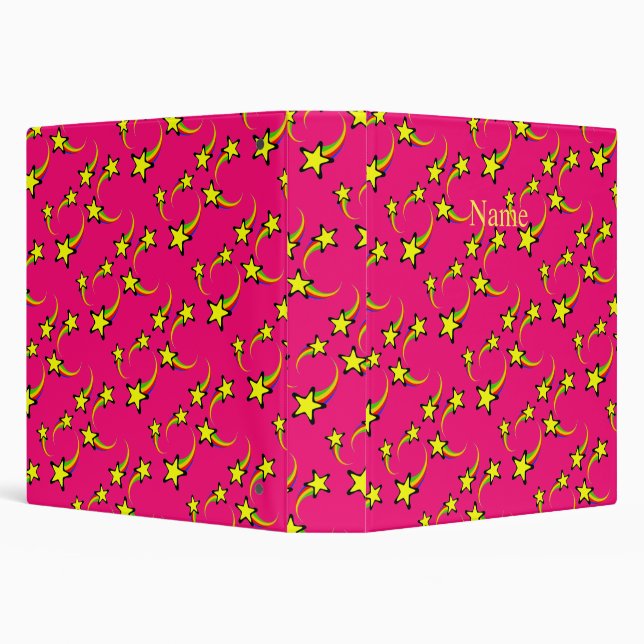 Rainbow Shooting Stars Thunder_Cove 3 Ring Binder (Background)