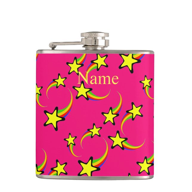 Rainbow Shooting Stars Thunder_Cove  Flask (Front)