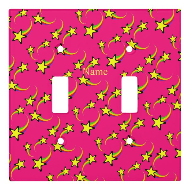 Rainbow Shooting Stars Thunder_Cove  Light Switch Cover (Front)