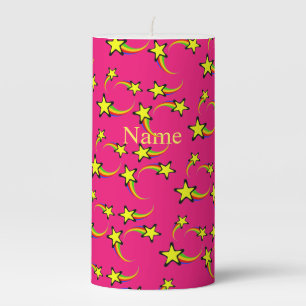Rainbow Shooting Stars Thunder_Cove Pillar Candle