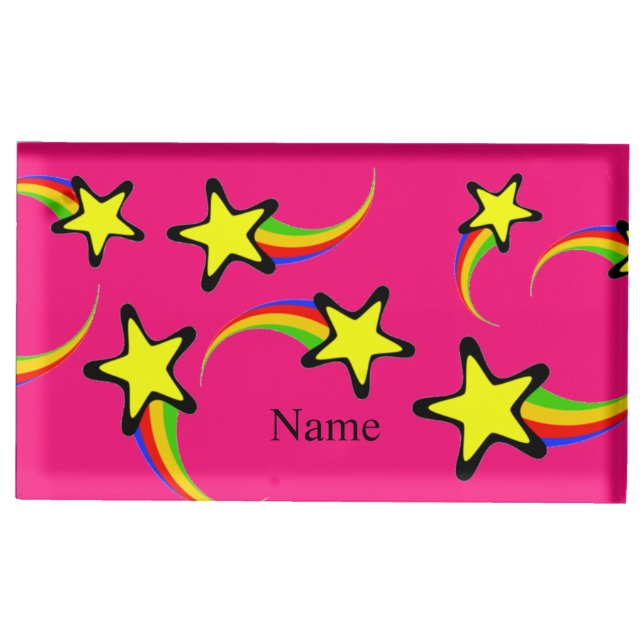 Rainbow Shooting Stars Thunder_Cove  Place Card Holder (Front)