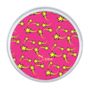 Rainbow Shooting Stars Thunder_Cove Silver Finish Lapel Pin