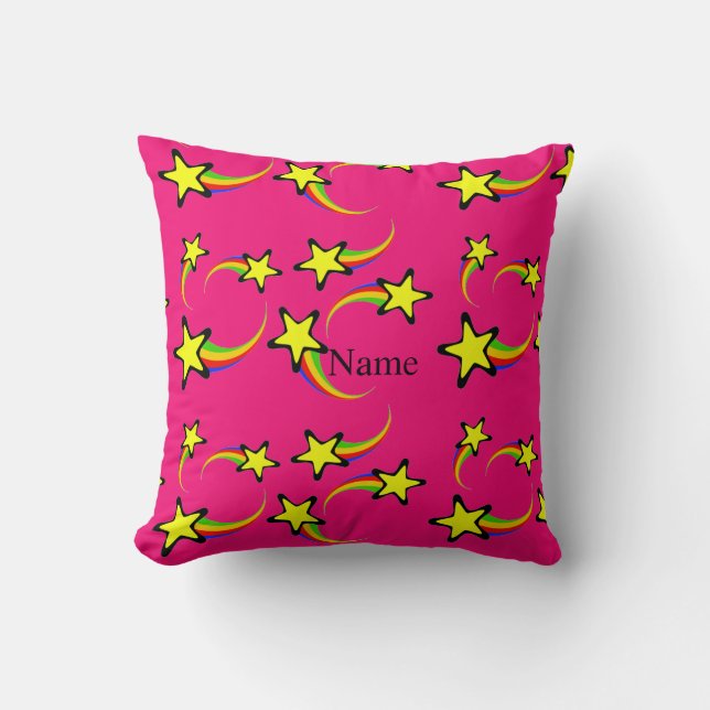 Rainbow Shooting Stars Thunder_Cove Throw Pillow (Front)