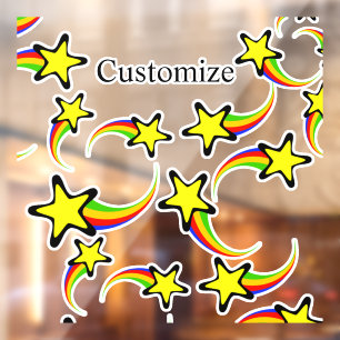 Rainbow Shooting Stars Thunder_Cove Window Cling