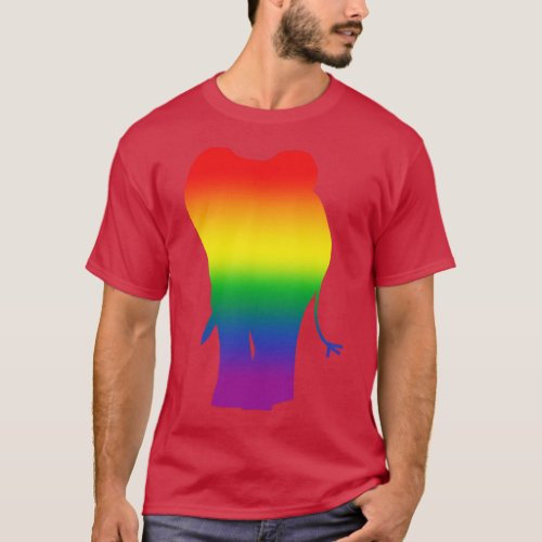 Rainbow Silhouette Elephant Pride T_Shirt