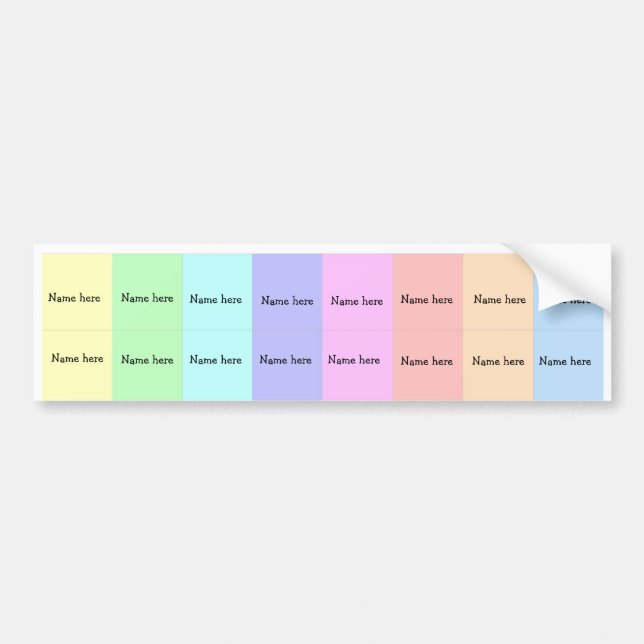 Rainbow sippy cup labels (Front)