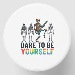 Rainbow Skeleton Dare to Be Yourself Vector Design Mini Candle Favors
