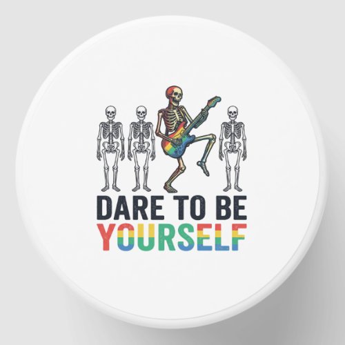 Rainbow Skeleton Dare to Be Yourself Vector Design Mini Candle Favors