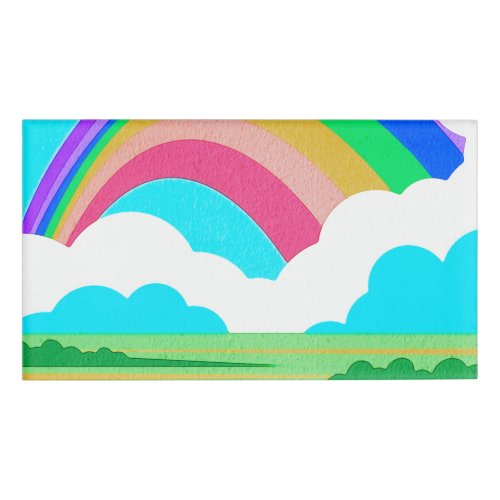 Rainbow Skies Name Tag