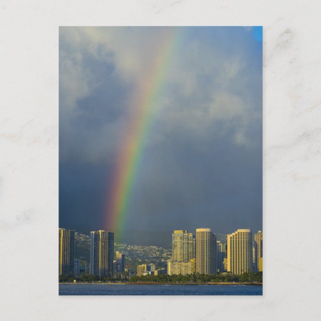 Rainbow Skies Office Personalize Destiny Destiny'S Postcard (Front)