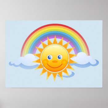 Rainbow Skies Office Personalize Destiny Destiny's Poster by Designs_Accessorize at Zazzle