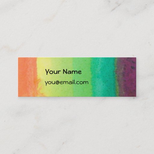 Customizable Rainbow Skinny Card Business Card