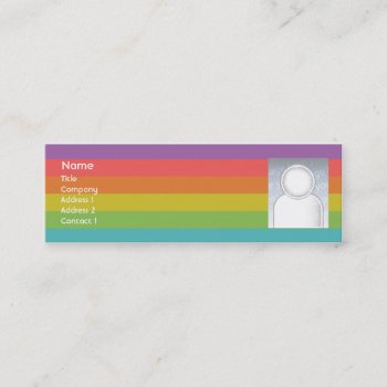 Rainbow - Skinny Mini Business Card by ZazzleProfileCards at Zazzle