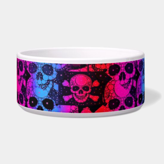 Rainbow Skull Bling Bowl