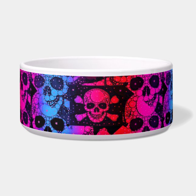 Rainbow Skull Bling Bowl (Front)