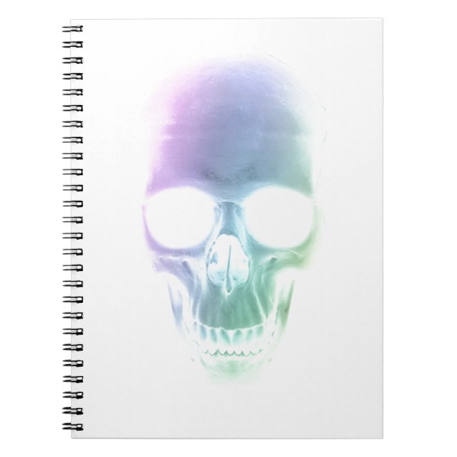Rainbow Skull - Custom Background Notebook (Front)