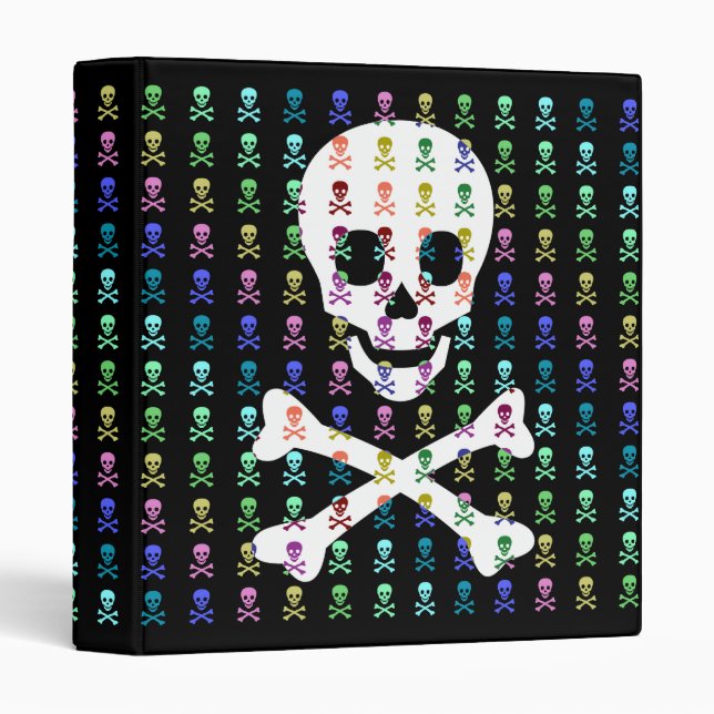 Rainbow Skulls Black Binder (Front/Spine)