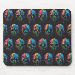 Rainbow Skulls Mouse Pad