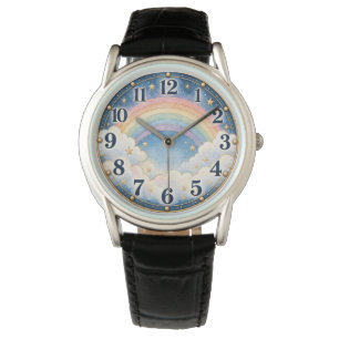 Rainbow Sky Celestial Clock Watch