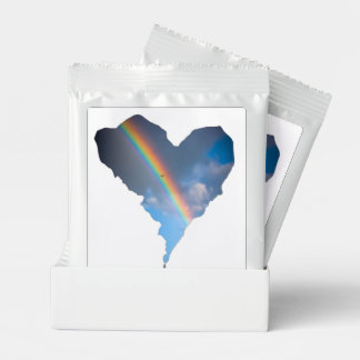 Rainbow Sky Heart Tote Bag | Dreamy Nature Canvas Margarita Drink Mix
