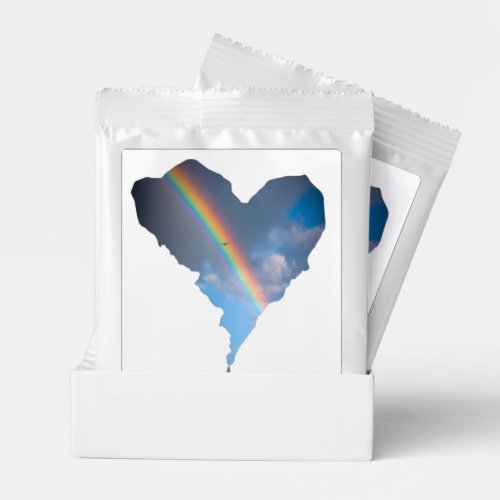 Rainbow Sky Heart Tote Bag | Dreamy Nature Canvas Margarita Drink Mix