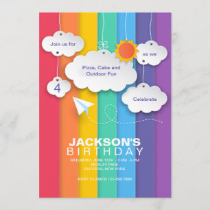 Rainbow Sky Invitation