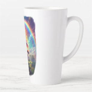 Rainbow Sky Mushroom Latte Mug