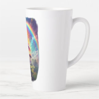 Rainbow Sky Mushroom Latte Mug