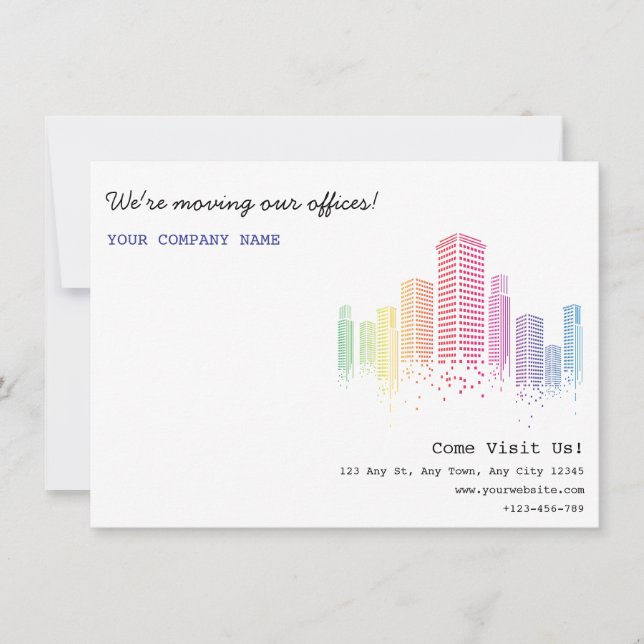 Rainbow Skyline Business Moving Announcement (Front)