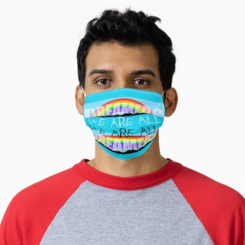 Rainbow Skyline Daca Dreamers Adult Cloth Face Mask
