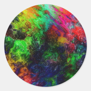 Rainbow Slime Classic Round Sticker