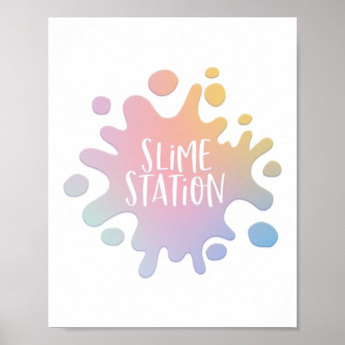 Rainbow slime station poster