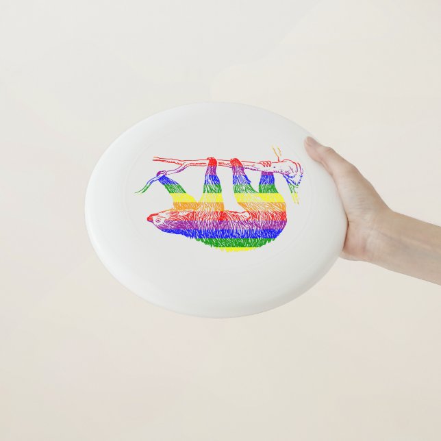 Rainbow Sloth Wham-O Ultimate Frisbee (In Hand)
