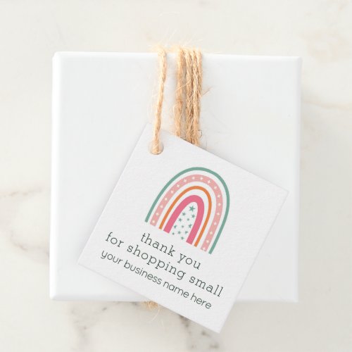 Rainbow Small Business Thank You Favor Tags